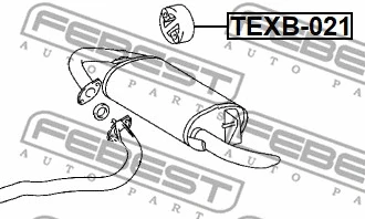 Буфер, глушитель FEBEST TEXB-021