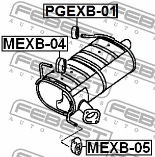 Буфер, глушитель FEBEST PGEXB-01